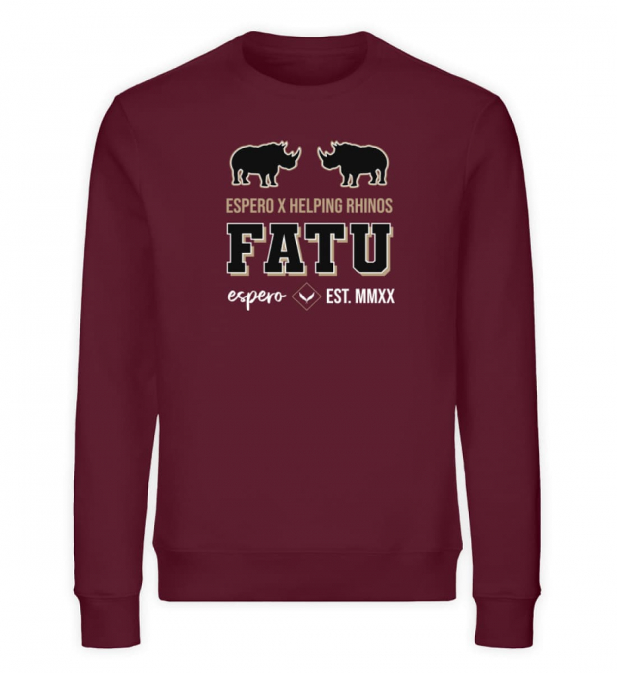 Sweater Fatu Free Bordeaux - Unisex Organic Sweatshirt-839