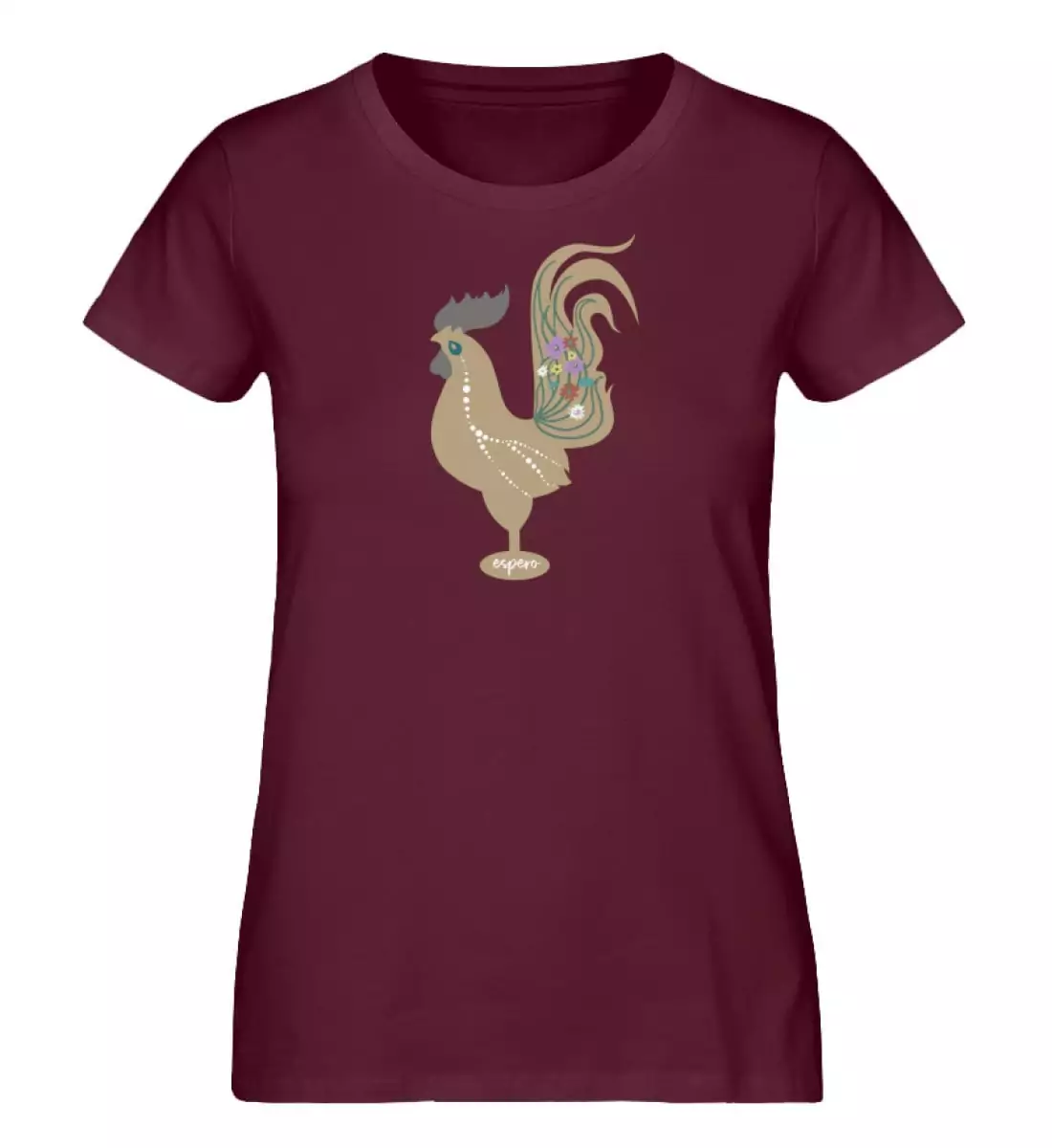 Exklusiv: Damenshirt Respect Fly Bordeaux - Damen Premium Organic Shirt-839