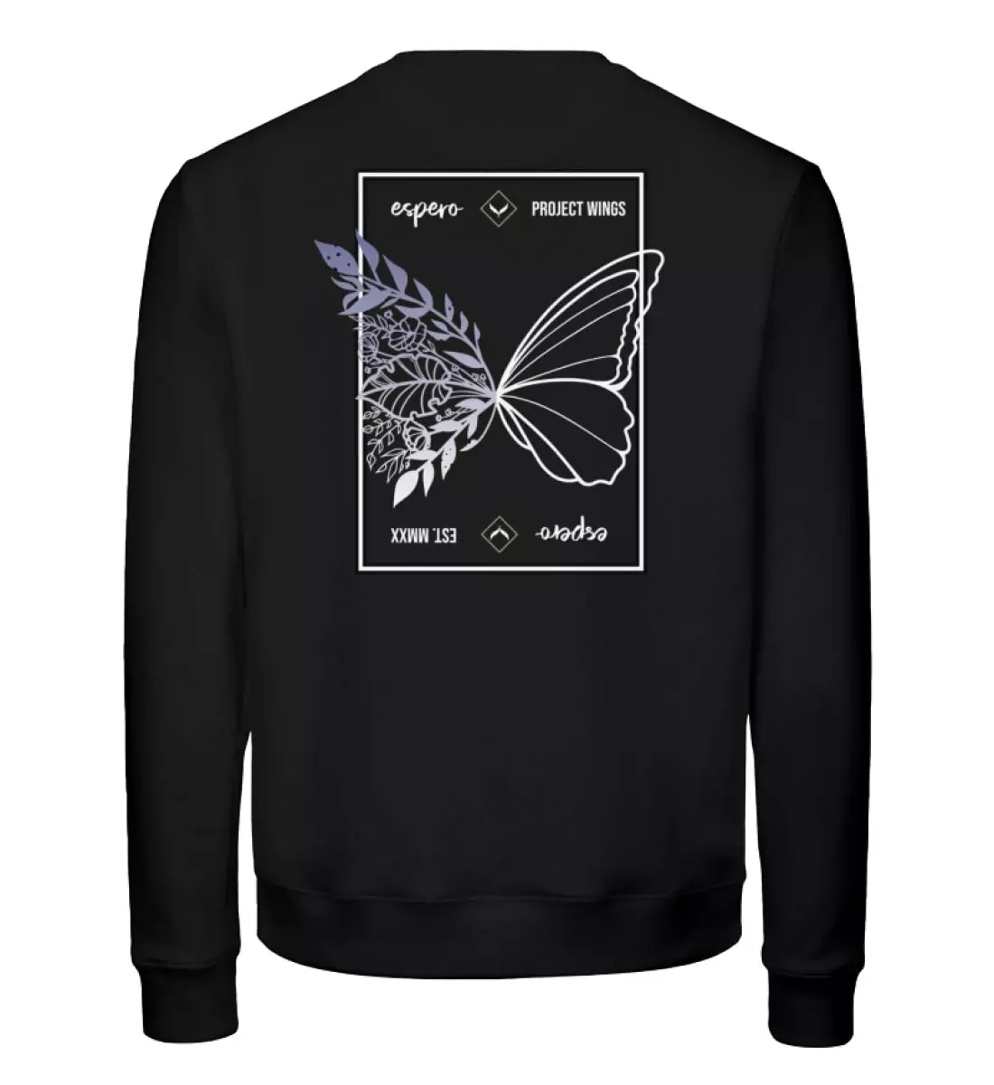 Sweater Wings Flow Schwarz - Unisex Organic Sweatshirt-16