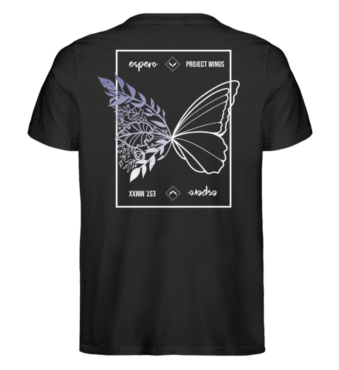 Herrenshirt Wings Flow Schwarz mit Rückenprint - Herren Premium Organic Shirt-16