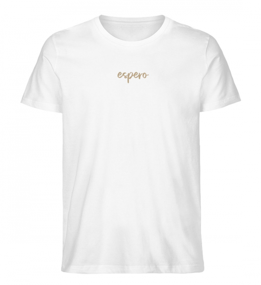 Herrenshirt Wings Flow Weiß mit Rückenprint - Herren Premium Organic Shirt-3
