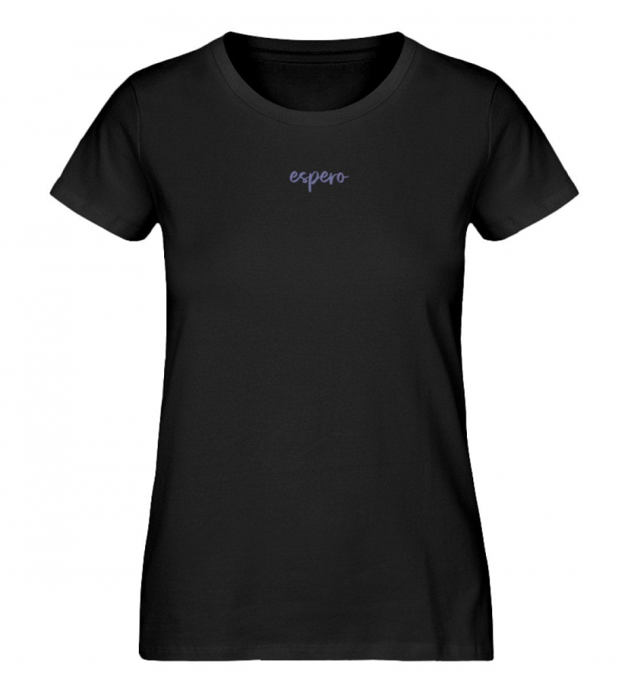 Damenshirt Wings Flow Schwarz mit Rückenprint - Damen Premium Organic Shirt-16