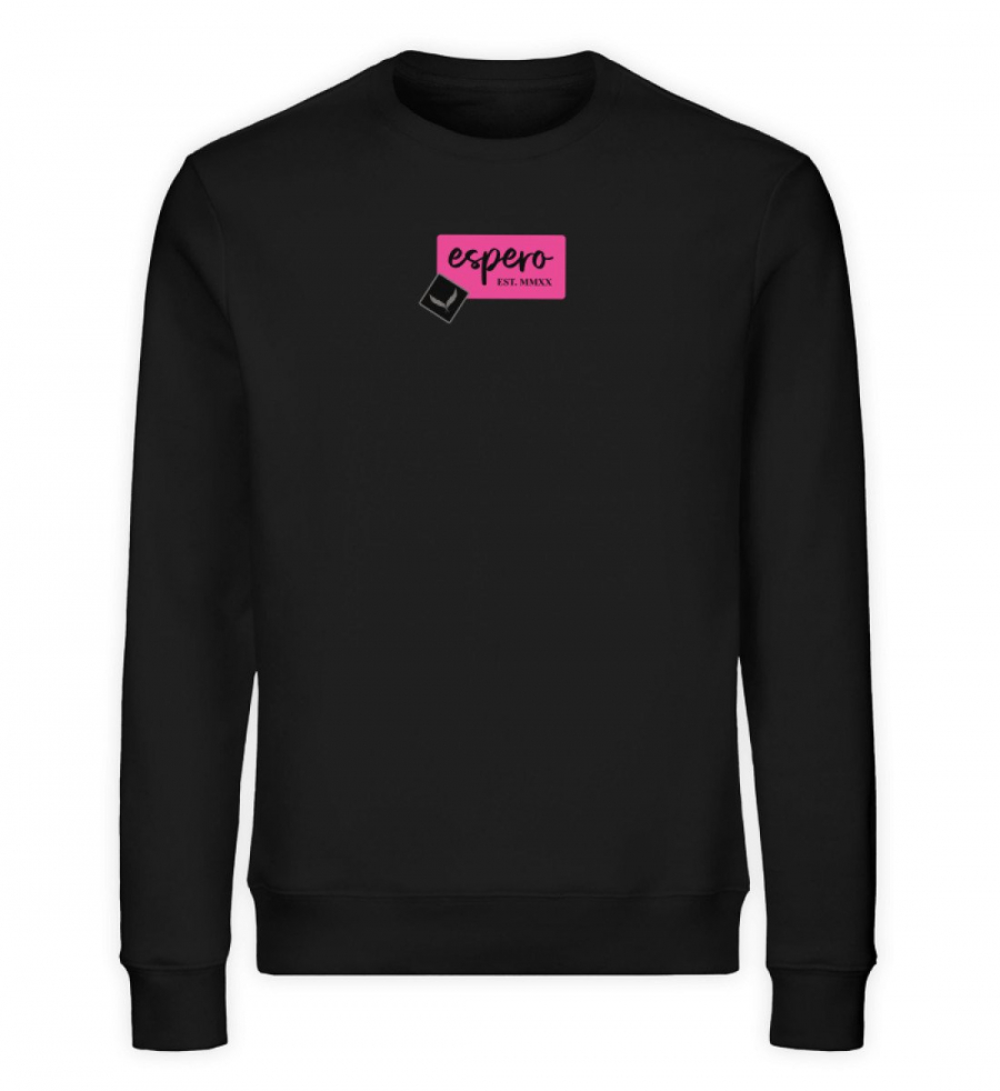 Sweater espero Change Schwarz mit Rückenprint - Unisex Organic Sweatshirt-16