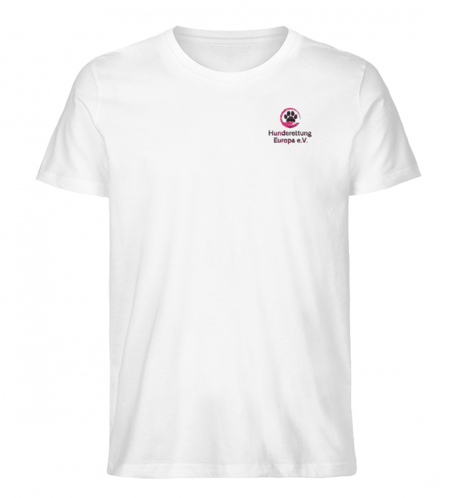 Shirt Hunderettung Stick Dunkel - Herren Premium Organic Shirt mit Stick-3
