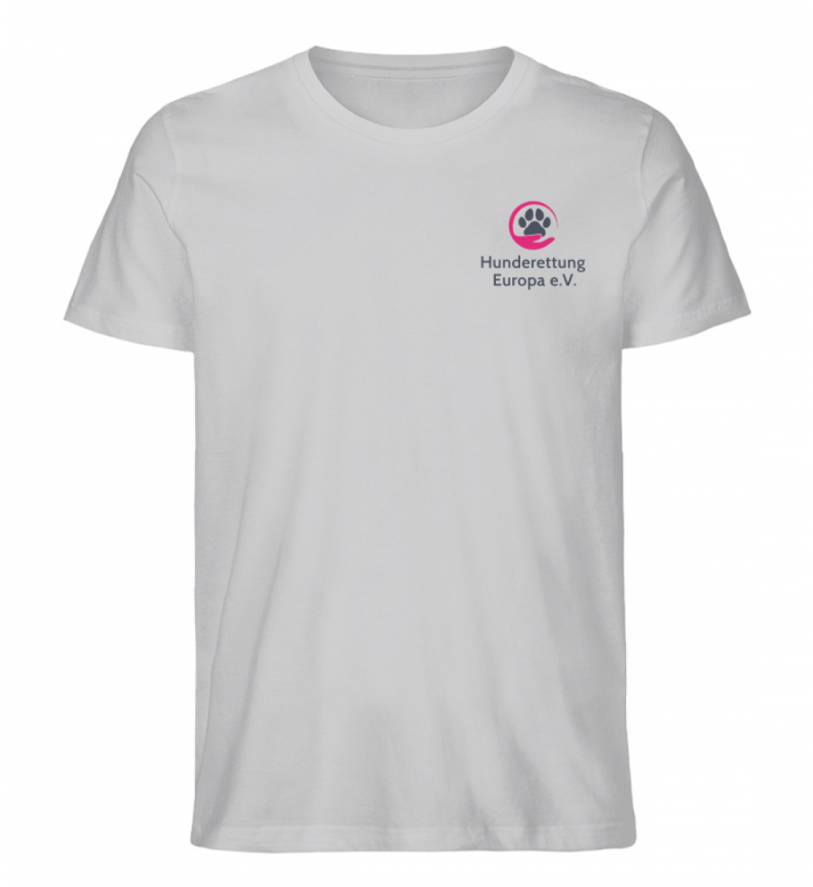 Shirt Hunderettung Support Print Dunkel - Herren Premium Organic Shirt-17