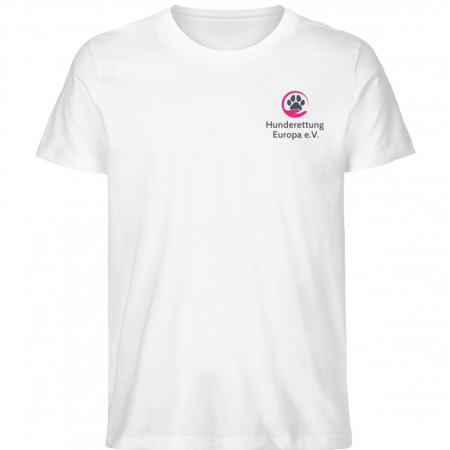 Shirt Hunderettung Support Print Dunkel - Herren Premium Organic Shirt-3