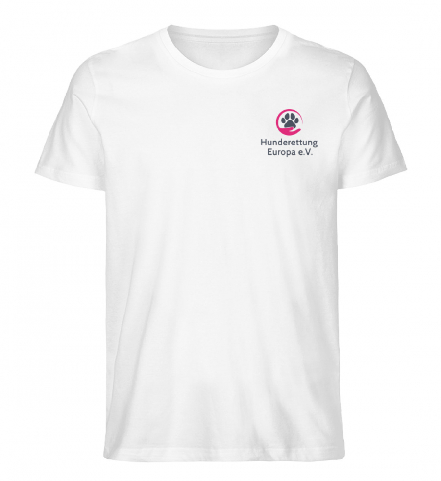 Shirt Hunderettung Support Print Dunkel - Herren Premium Organic Shirt-3