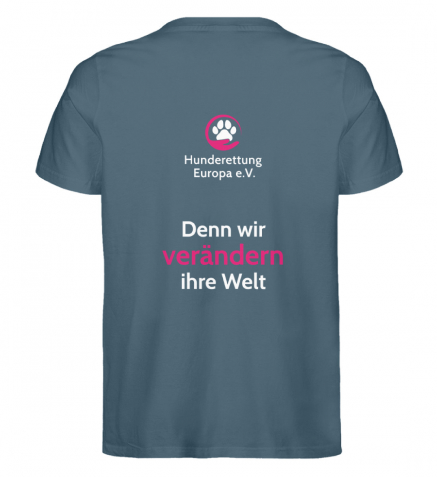 Shirt Hunderettung Team Print Hell - Herren Premium Organic Shirt-6880