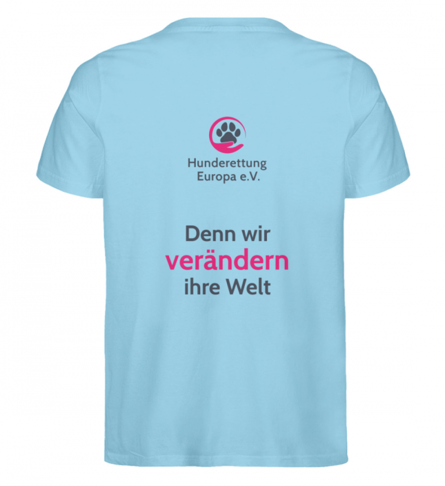 Shirt Hunderettung Team Print Dunkel - Herren Premium Organic Shirt-674