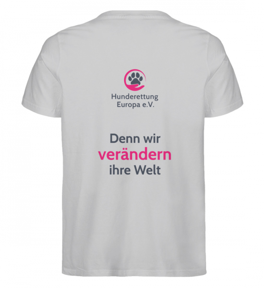 Shirt Hunderettung Team Print Dunkel - Herren Premium Organic Shirt-17