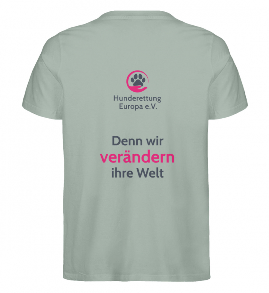 Shirt Hunderettung Team Print Dunkel - Herren Premium Organic Shirt-7137
