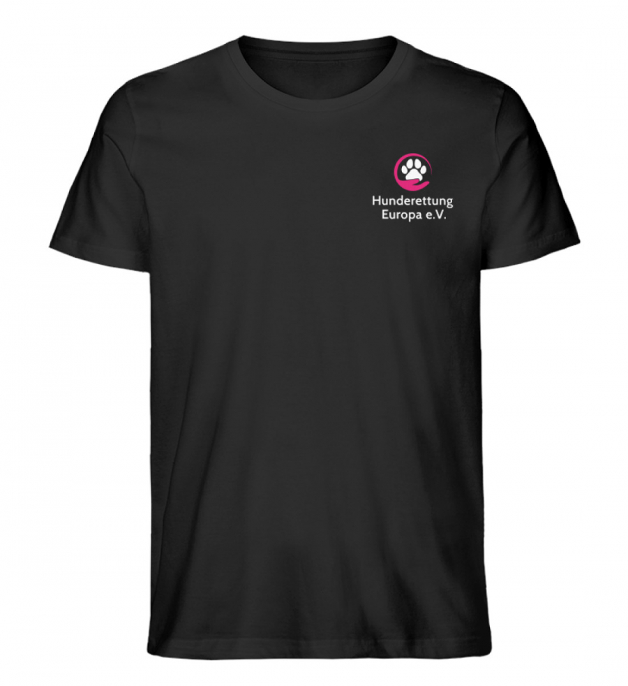 Shirt Hunderettung Support Print Hell - Herren Premium Organic Shirt-16