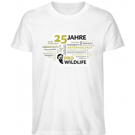 Shirt 25 Jahre Pro Wildlife Weiß - Herren Organic Shirt-3