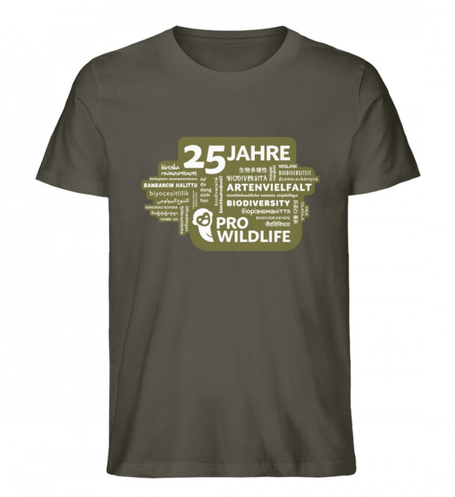 Shirt 25 Jahre Pro Wildlife Khaki - Herren Organic Shirt-7072