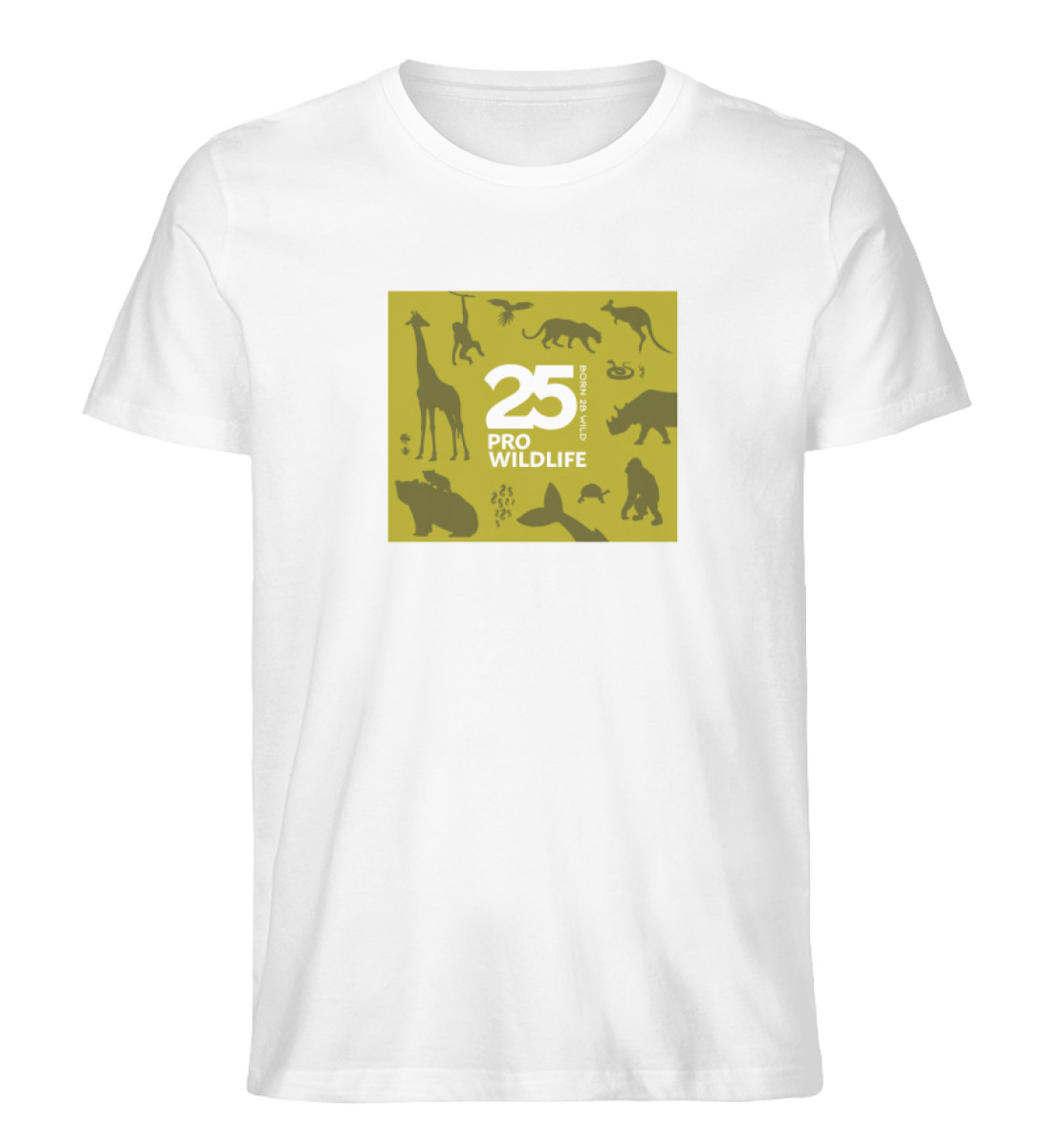 Shirt 25 Jahre Pro Wildlife Animals Weiß - Herren Organic Shirt-3