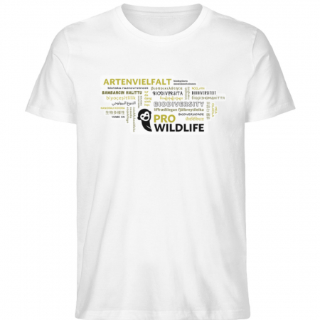 Shirt Pro Wildlife Artenvielfalt Weiß - Herren Organic Shirt-3