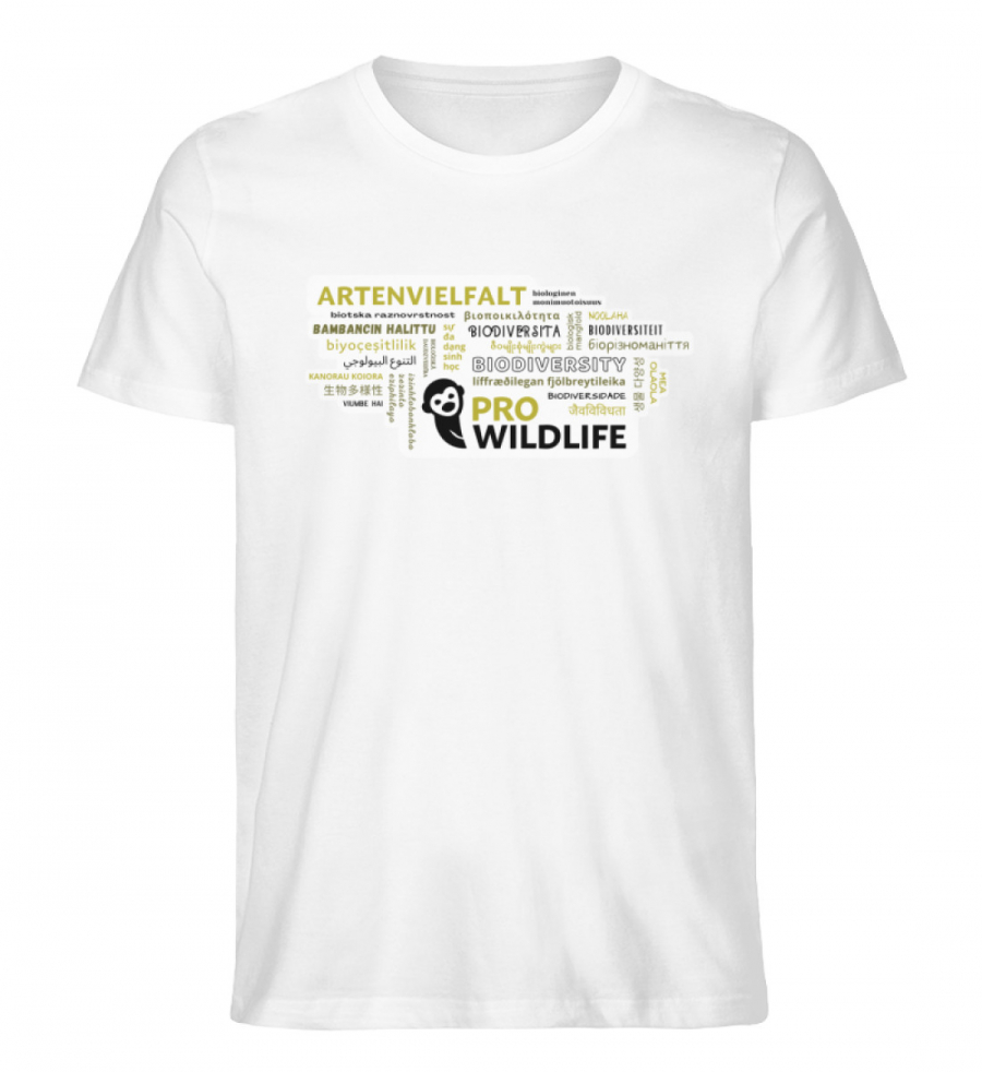 Shirt Pro Wildlife Artenvielfalt Weiß - Herren Organic Shirt-3