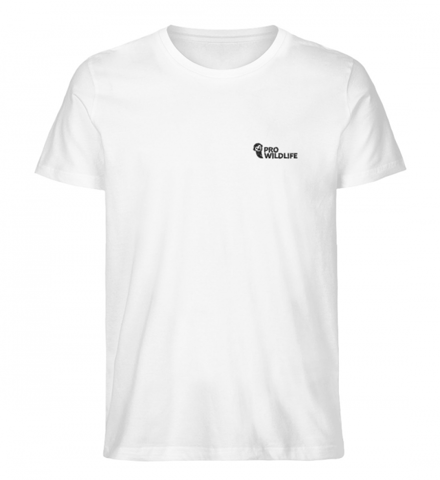 Shirt Pro Wildlife Schwarzer Stick - Herren Premium Organic Shirt mit Stick-3