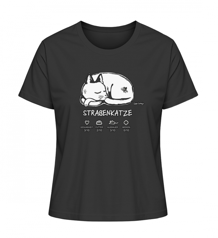 Shirt Straßenkatze WMN Black - Damen Premium Organic Shirt-16