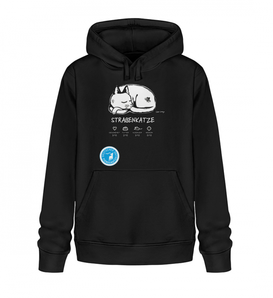 Unisex Hoodie Straßenkatze Black - Unisex Organic Hoodie 2.0 ST/ST-16