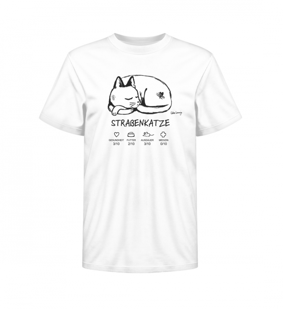 Shirt Straßenkatze Kids White - Kinder Premium Organic T-Shirt 2.0 ST/ST-3