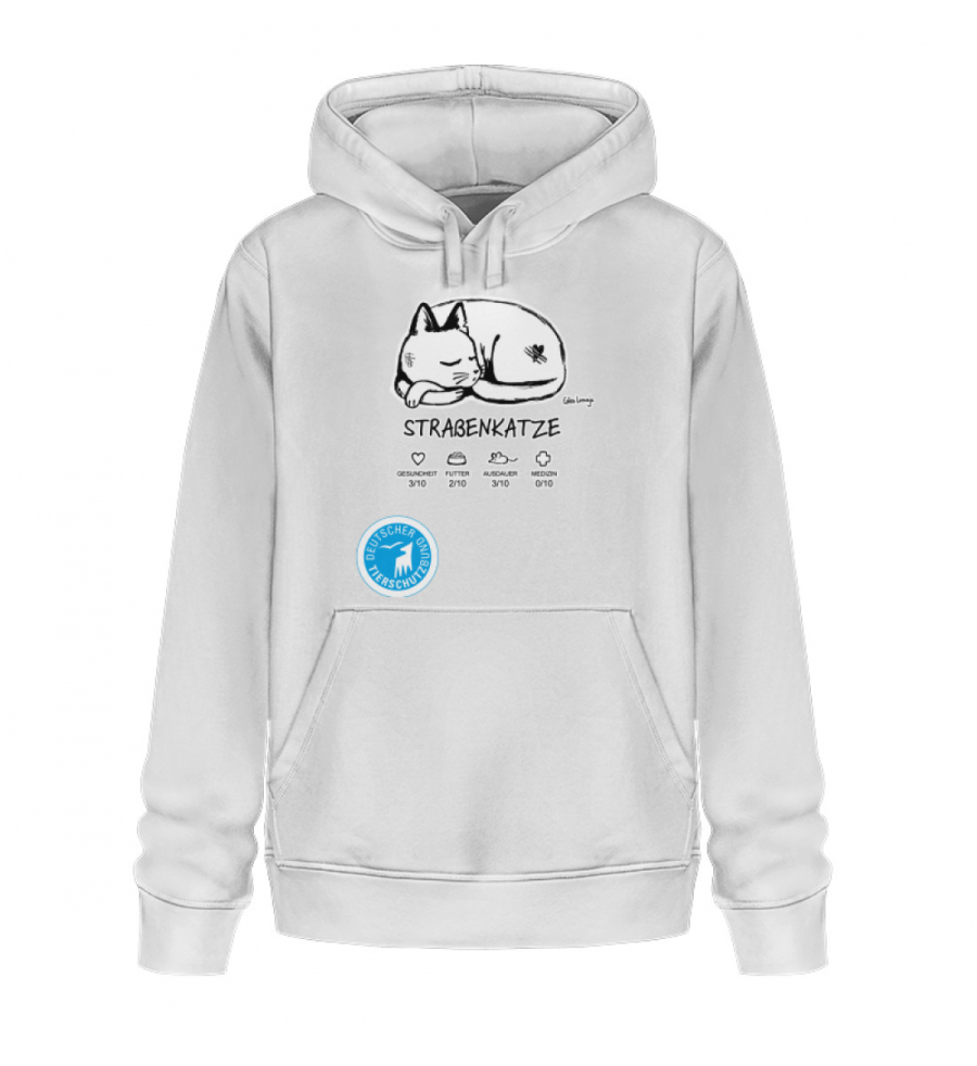 Unisex Hoodie Straßenkatze White - Unisex Organic Hoodie 2.0 ST/ST-3