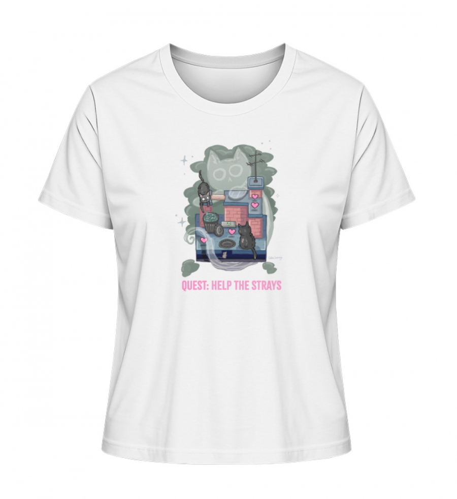 Shirt Pixelkatze WMN - Damen Premium Organic Shirt-3