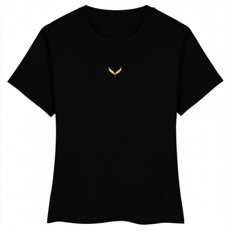 Shirt Fly Black-Gold WMN - Damen Premium Organic Shirt mit Stick-16