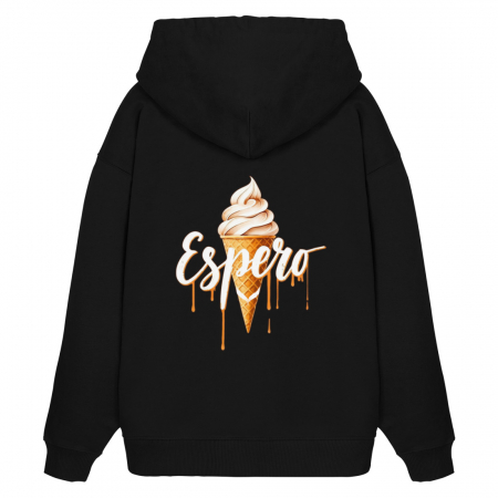 Oversized Hoodie Cream Black - Unisex Oversized Organic Hoodie 2.0-16